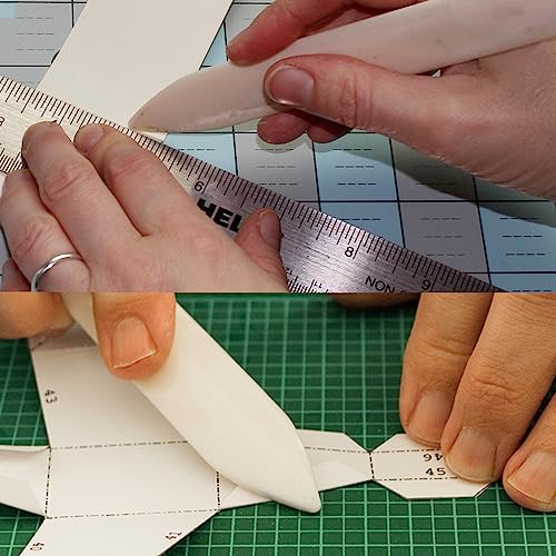 VENCINK Genuine Bone Folder Scoring Folding Creasing Origami Paper Creaser Crafting Tool for DIY Handmade Leather Burnishing, Bookbinding, VENCINK