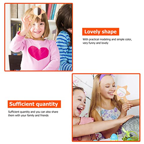 Kisangel Travel Accessories Travel Accessories 8pcs DIY Wood Mirror Handheld Wooden Craft Mirrors Unfinished Wood Handheld Mirror for Kids DIY Kisangel
