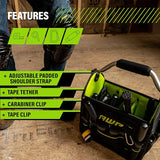 AWP 12 Inch Pro Tool Tote with Rotating Handle for Easy Tool Access, Water-Resistant Construction AWP
