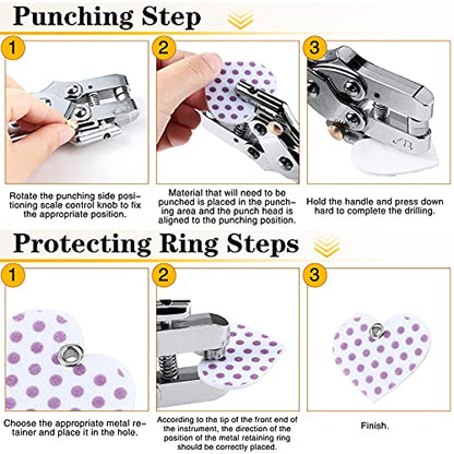 3/16 Inch Grommet Tool Kit Grommet Eyelet Plier Set Eyelet Hole Punch Pliers Grommet Hand Press Pliers with 200 Pieces of Grommets Eyelets for Shoes - WoodArtSupply