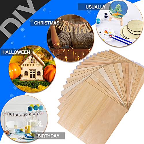 30 Pack Basswood Sheets 12"x12"x1/8", 3mm Basswood for Laser Cutting, Thin Plywood Board Unfinished Wood for Crafts, DIY Architectural Models Making, VKIZA