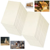 Rectangle Unfinished Wood Pieces 6 x 12 Inch, 25 Pcs Blank Basswood Sheets 1/8 Inch Thin Wood Board for Crafts, Model Making, Wood Burning LANIAKEA
