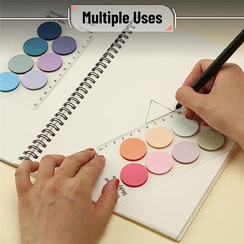 Mr. Pen- Transparent Sticky Notes, 560 Pcs, Pastel Colors, Round Translucent Sticky Notes, Sticky Note Tabs, Pastel Sticky Notes, See Through Sticky Mr. Pen