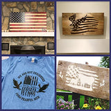 12pcs American Flag Stencil Star Stencils for Painting Union 50 Stars 1776 Military We The People Template for Flag Patriotic Wood Burning Stencils Pkqon