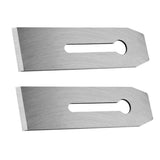 TorSor 2 Pack Bench Hand Plane 2-Inch Blade Replacement Woodwork Planer Cutter 51MM Wide Iron Blades Steel Carpentry Edge Trimming Saw for No.4 No.5 TorSor
