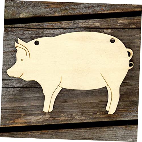 NOLITOY 30 Pcs Pigs Wooden Cutouts Unfinished Wood Pigs Gift Label ...