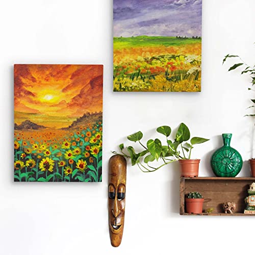 Falling in Art Unfinished Birch Wood Panels Kit for Painting, Wooden Canvas 2 Pack of 12x18 Studio 3/4" Deep, Cradle Boards for Pouring, Art, Crafts, Falling in Art