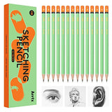 Arrtx Professional Drawing Sketch Pencils | 14 Pack #2 HB Art Sketching Pencils for Drawing and Shading | Graphite Drawing Number 2 Pencils Set for - WoodArtSupply