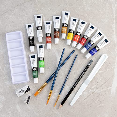 Royal & Langnickel Essentials Clear View Acrylic Painting Set, Small - WoodArtSupply