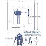 Backyard Discovery Mount Triumph All Cedar Swing Set, Covered Upper Clubhouse, Telescope, Steering Wheel, Lower Playhouse, Sink, Stove, Plastic Food, Backyard Discovery
