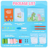 Blyrbnom Crochet Kit for Beginners Adults,Crochet Starter kit with Video Tutorials,Crochet Hook for Beginners Kids to Crochet Animal Kit,Knitting Blyrbnom