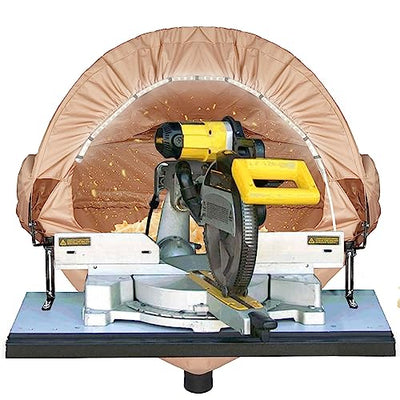 GARVIN Miter Saw Dust Collection Hood with Light, Dust Solution for Table Miter Saw, Chop Saw Hood Dust Collector Attachment, Accessory Holes, with