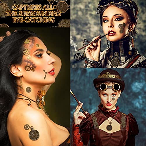 Hicarer 300 Gram Antique Steampunk Gear, DIY Assorted Mix Steampunk Wheel Alloy Cog Gear Pendants Charms Metal Watches Clocks Skull Charms for Hicarer