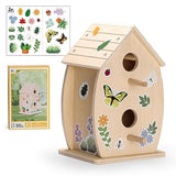 SainSmart Jr. Bird House Kit for Kids to Build and Paint - Art Craft Wooden Toys - Unfinished Wood Crafts with Stickers - Woodworking Crafts for SainSmart Jr.