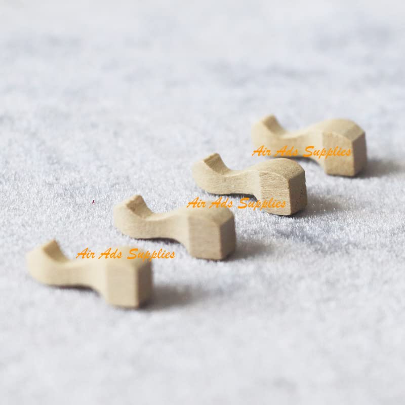 AirAds Dollhouse 1:12 Miniature Furniture Legs Wardrobe Cabinet Legs Unfinished Wood (Set 4pcs) Air-Ads Supplies