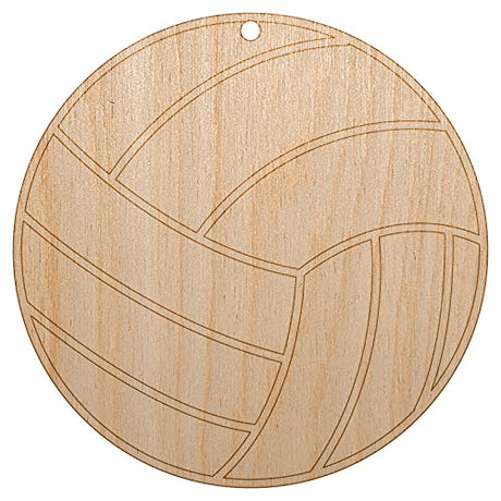 Volleyball Sport Unfinished Craft Wood Holiday Christmas Tree DIY Pre-Drilled Ornament Sniggle Sloth