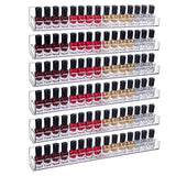 Justsoso 6Pcs/Set Acrylic Nail Polish Rack Wall Mounted,Lipstick Essential Oil Bottle Holder Organizer,Nail Paint Display Stand Shelf For Storage Justsoso
