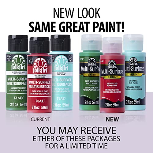 FolkArt Multi-Surface Paint in Assorted Colors (2 oz), 2917, Classic Green - WoodArtSupply