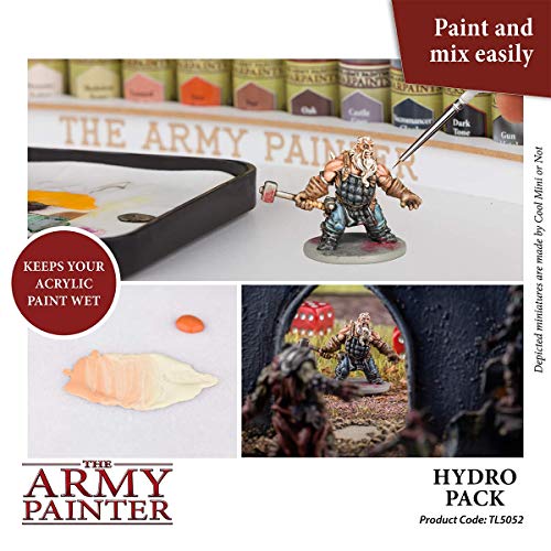 The Army Painter Hydro Pack Palette Paper for Acrylic Paint. 50 Wet Pallet Paper and 2 Wet Palette Sponges to Stay Wet Palette for Acrylic Painting - WoodArtSupply