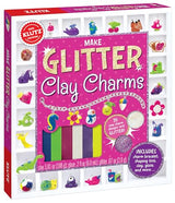 Klutz Make Glitter Clay Charms Craft Kit, 8" Length x 1.25" Width x 9" Height Klutz