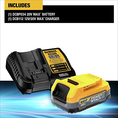 DEWALT 20V MAX* Starter Kit with POWERSTACK™ Compact Battery and Charger (DCBP034C) DEWALT