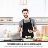 GREEN LIFESTYLE 12 Pack Bib Apron - Unisex Black Aprons, Machine Washable Aprons for Men and Women, Kitchen Cooking BBQ Aprons Bulk (Pack of 12, No GREEN LIFESTYLE