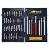 Mini Hobby Knife Set With Case Exacto Blades Kit For Carving And Whittling vector tools