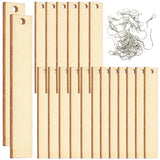 Sewroro Blank Wood Earrings Wooden Rectangle Charms Unfinished Wooden Earring Set for Jewelry Earring Making Sewroro
