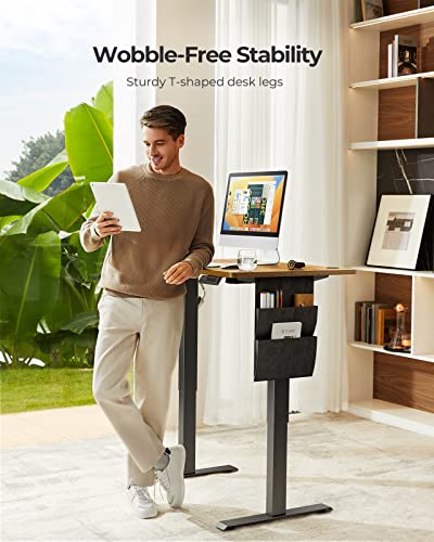 Totnz Standing Desk Adjustable Height, Electric Standing Desk with Starage Bag, Stand up Desk for Home Office Computer Desk Memory Preset with - WoodArtSupply