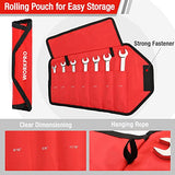 WORKPRO 7-Piece Ratcheting Combination Wrench Set, 72 Teeth, Combo Ratchet Wrenches Set with Roll Up Pouch, SAE 5/16"-11/16" WORKPRO