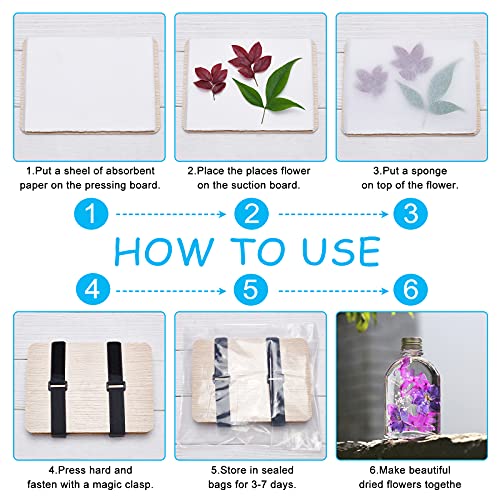 GORGECRAFT Flower Press Book Leaf Plant Press Kits 6.3x8.7 Inch Wooden Art Kit Including Instructions for Making Specimen DIY Art Handicrafts GORGECRAFT