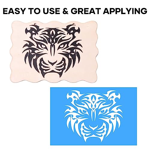 HTVRONT Stencil Vinyl- 12” x 50 FT Light Blue Adhesive Stencil Vinyl for Cricut & Silhouette Machine，Stencil Vinyl Roll for Crafting Decoration HTVRONT