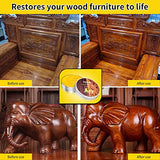 PIPIHUA Beeswax Furniture Polish, Wood Seasoning Beeswax for Furniture Waterproof & Repair Wood Wax to Protect & Care, 1pc Beeswax with Sponge(Lemon) PIPIHUA