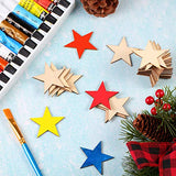 300 Pieces Wooden Stars Shape Unfinished Wood Stars Pieces Blank Wood Pieces Wooden Cutouts Ornaments for Craft Project and Christmas Party Wedding Gejoy