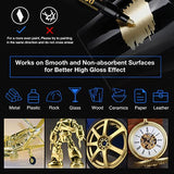 Art Liquid Gold Chrome Markers, KERIFI Reflective Gloss Metallic Chrome Marker Set, Supper Golden Mirror Marker Permanent, Touch Up Repair Paint Pen KERIFI