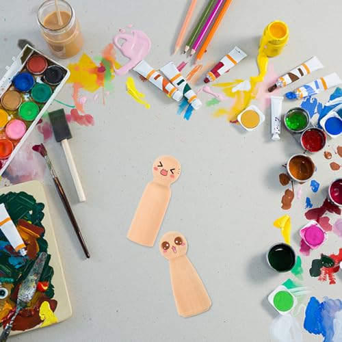 ULTNICE 20PCS Wooden Peg Doll Unfinished Wooden People Bodies Angel Dolls for DIY Craft ULTNICE