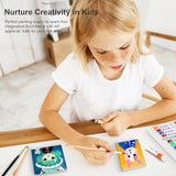 AUREUO Mini Stretched Canvas - 2x3 Inch/24 Pack - 2/5 Inch Profile Small Square Canvas - Gift Set for Kids, Bulk Pack Canvases for Acrylic Painting & AUREUO