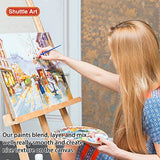 Shuttle Art Acrylic Paint Set, 15 x 12ml Tubes Artist Quality Non Toxic Rich Pigments Colors Perfect for Kids Adults Beginners Artists Painting on Shuttle Art