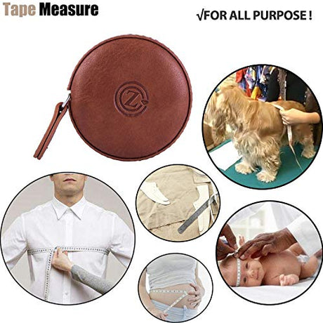 Sewing Tape Measure, Medical Body Cloth Tailor Craft Dieting Measuring Tape, 60 Inch/1.5M Dual Sided Retractable Ruler with Push Button Round(1 Pack, Z
