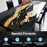 LET'S RESIN EPOXY RESIN Black Resin Epoxy,44OZ Bubble Free & High-Gloss Epoxy Resin Kit,Self Leveling Resin and Hardener for Art Crafts,Jewelry LET'S RESIN EPOXY RESIN