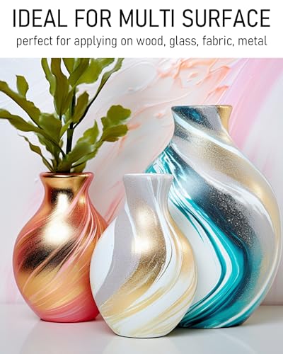 Nicpro Metallic Acrylic Paint Set (8.45 oz, 250 ml), 20 Colors Large Acrylic Paint Bulk, Non Toxic Art Painting Supplies for Multi Surface Canvas Nicpro