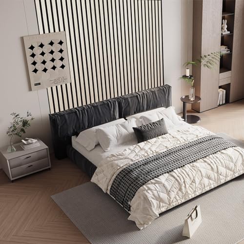 2 Pack Acoustic Wood Wall Panels, 47.2'' x 23.6'' Wood Slat Wall Panels for Interior Wall Decor 3D Fluted Sound Absorbing Panel, White Vine DGSL