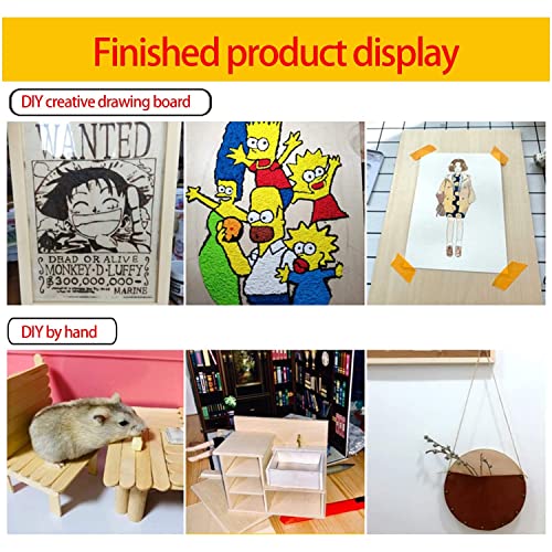 Basswood Sheets, 30 Pack Unfinished Wood, Rectangle Thin Plywood Wood Sheets for Crafts, Wood Burning and CNC Cutting, Wooden DIY Ornaments SIWUCHYE