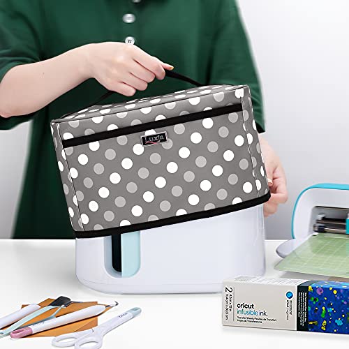 LUXJA Dust Cover Compatible with Cricut Mug Press (with a Front Pocket), Polka Dots - WoodArtSupply