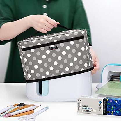 LUXJA Dust Cover Compatible with Cricut Mug Press (with a Front Pocket), Polka Dots - WoodArtSupply