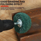 Baisiky 9PCS Non Woven Abrasive Buffing Polishing Wheel Drill Attachment Set,Scouring Pads Power Scrubber Cleaning Kit Baisiky