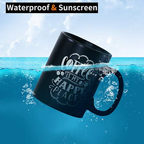 HTVRONT White Permanent Vinyl, 12 Pack White Vinyl for Cricut - 10 White Vinyl Sheets 12" x 12" & 2 Transfer Tape Sheets for Party Decoration, HTVRONT