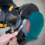 POWERTEC 15523-P2 Bench and Pedestal Grinding Wheels, 8 Inch x 1 Inch, 5/8 Arbor, 150 Grit, Aluminum Oxide Bench Grinder Wheel for Bench Grinder, 2 POWERTEC