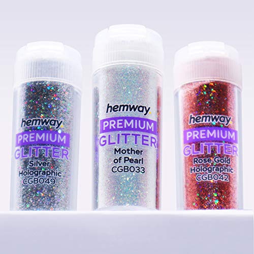 Hemway 54 Glitter Tube Craft Box Multi-Purpose Glitter for Arts and Crafts, DIY Scrapbooks, Epoxy Resin, Tumblers, Cosmetic Grade, Nail Design 54 x - WoodArtSupply