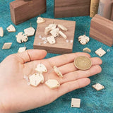 Craftdady 16 Pairs Unfinished Wood Stud Earring Posts Findings Heart Teardrop Leaf Wooden Earring Blanks Earring Making Supplies with Earring Backs Craftdady